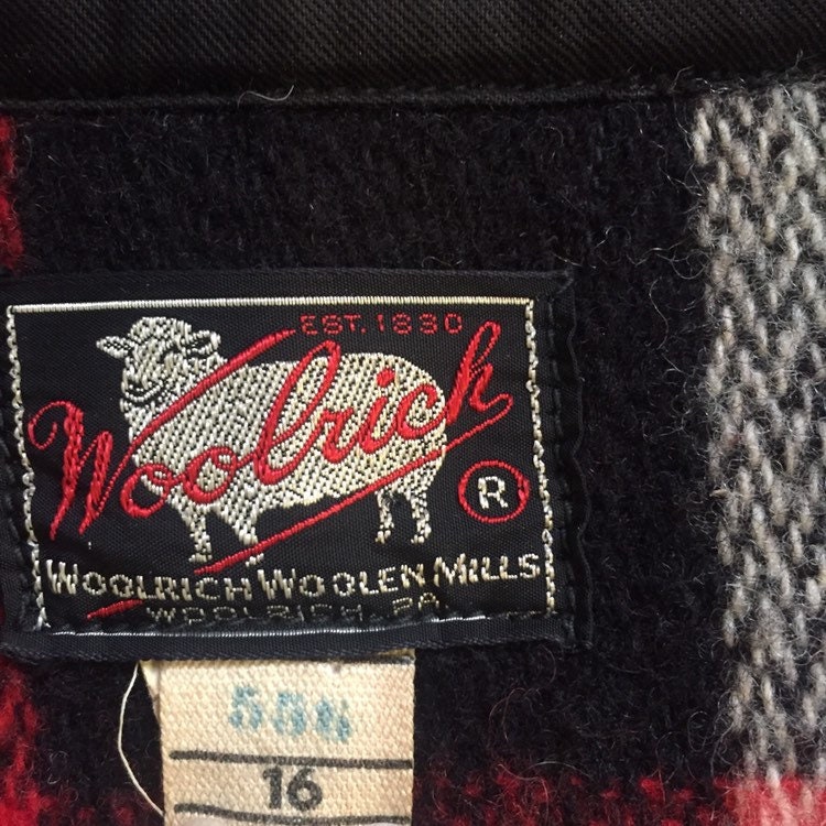 Vintage Red White Black Original Buffalo Stag Plaid Woolrich - Etsy