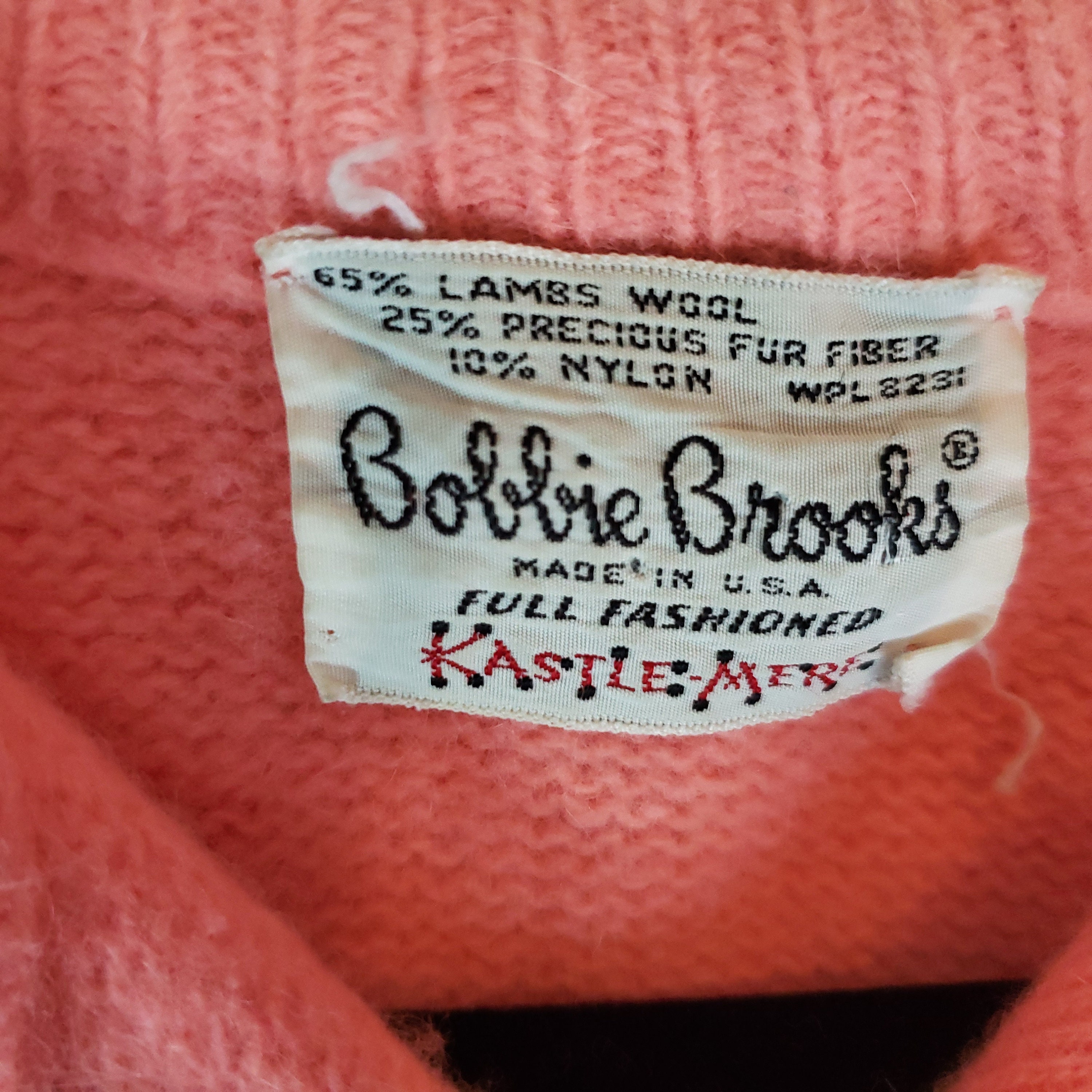 Vintage Bobby Brook's Lamb's Wool Blend Knit Pink | Etsy