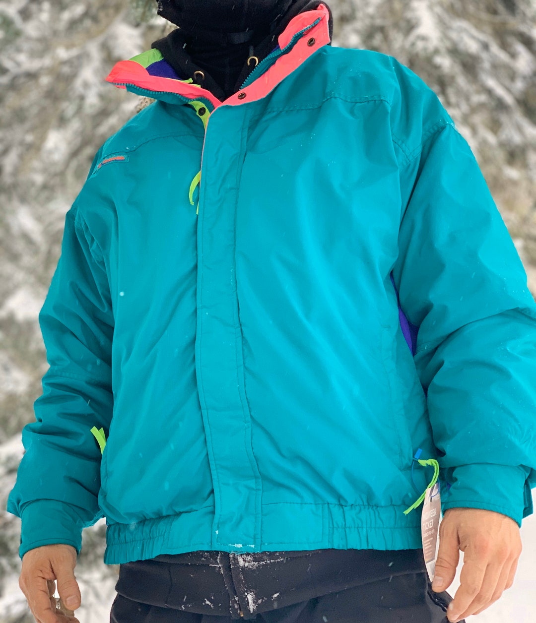 Vintage レア Columbia Anorak Ski Jacket Columbia Jacket Vintage Half Zip Anorak Ski Snow Rain Jacket