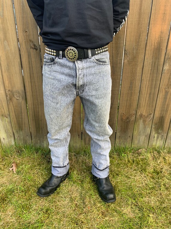 Vintage Levi's W33 X L30 501 1980's Original Riveted Acid Wash