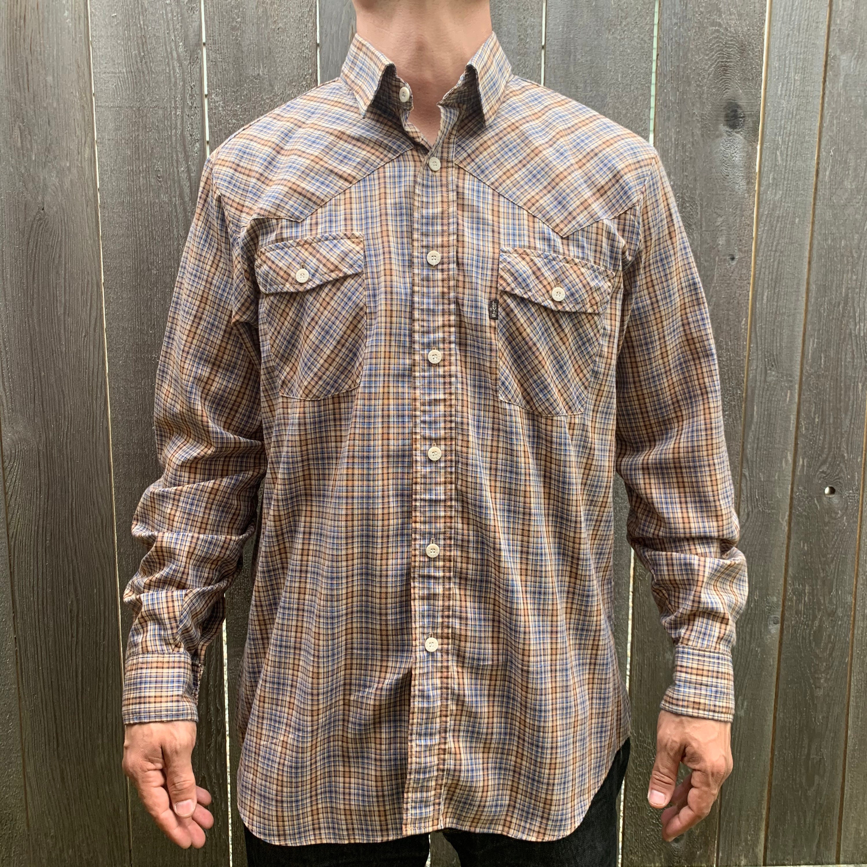 Vintage Levi's Jeans Brown Plaid Button Down Cowboy Cut - Etsy