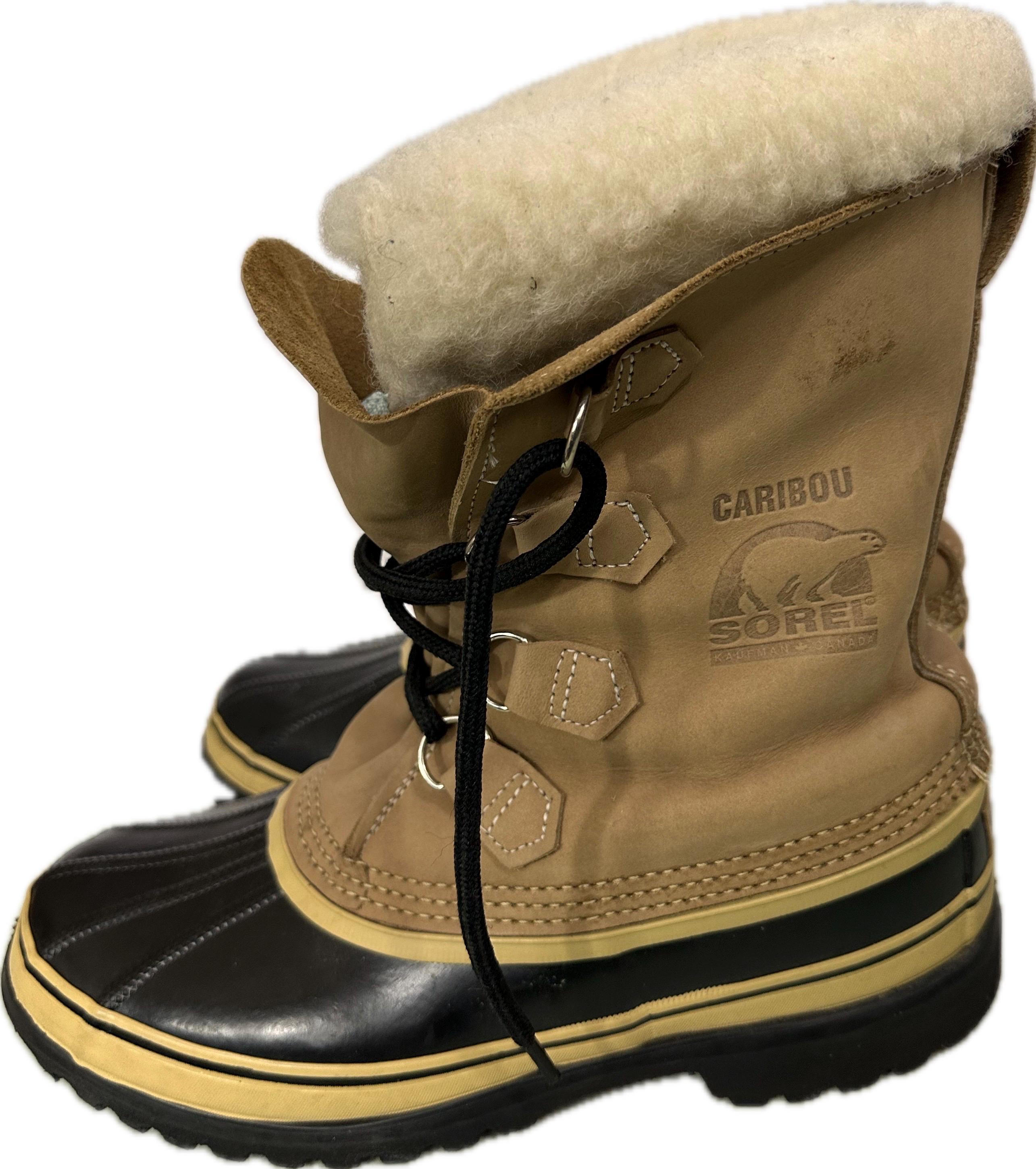 Sorel Vintage Caribou Winter Boot Mens 11 Brown Suede Waterproof Faux Fur Lining SOREL Caribou Boots for Men for Sale | Shop New & Used Men main image 3