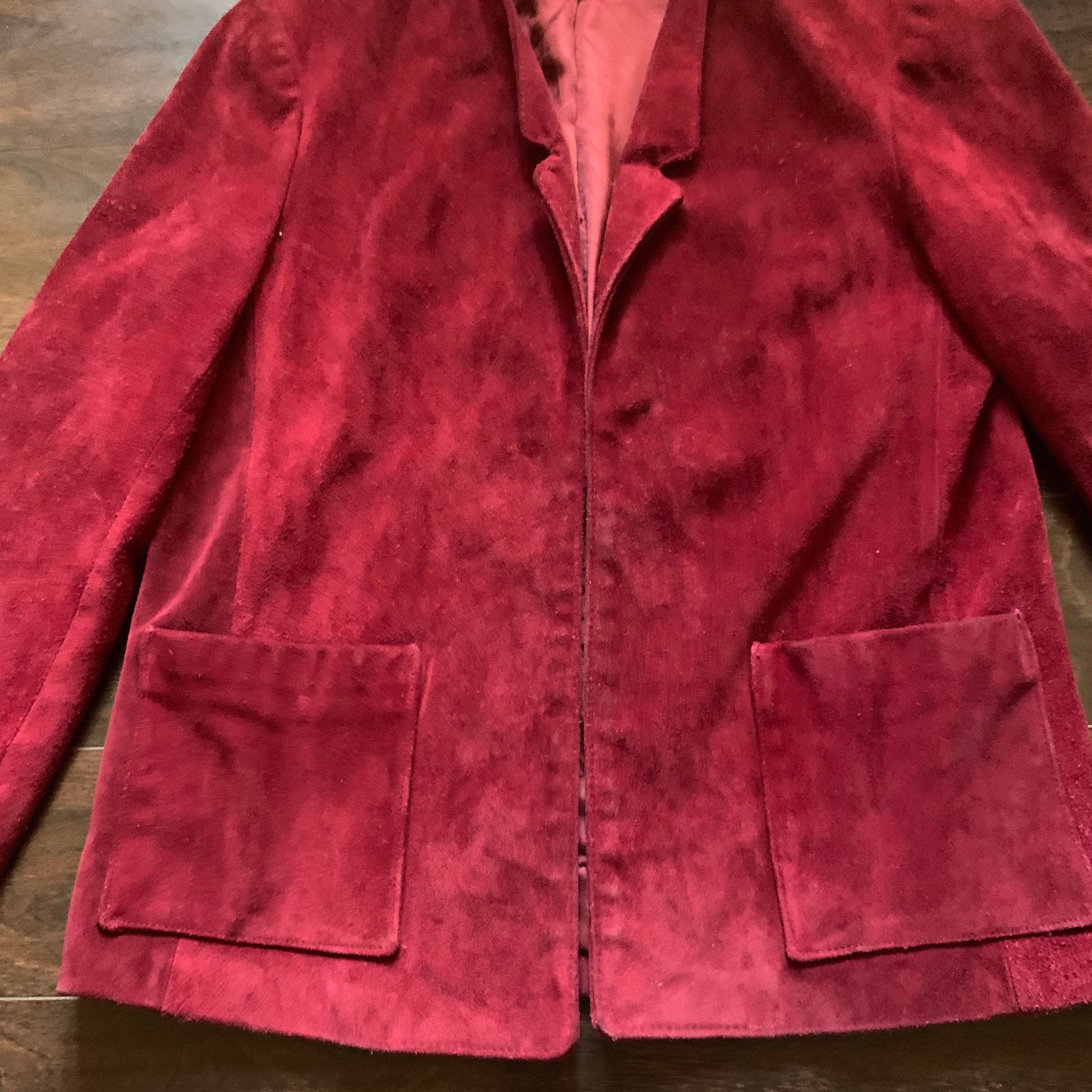 Red Suede Blazer main image 1