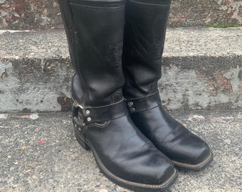 Vintage New Carolina Leather Hipster Boots Black 8 Black Carolina Leather Boots for Men for Sale | Shop New  main image 3