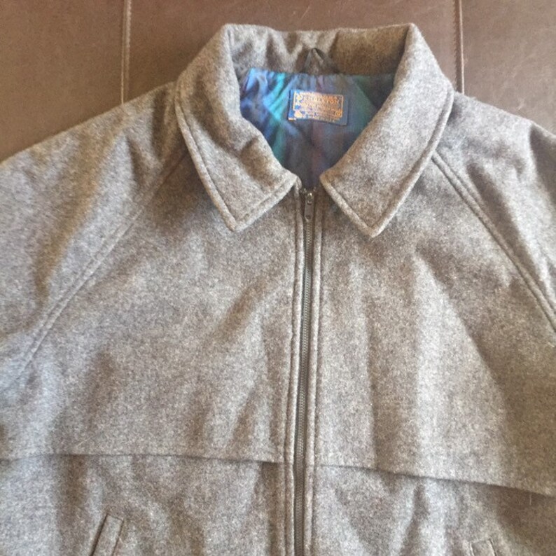 Pendleton Vintagegray Wool Sip up Jacket Coat Size Medium - Etsy