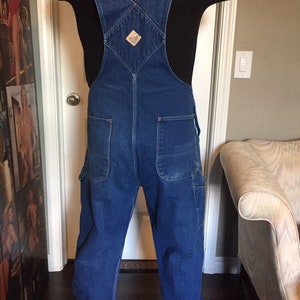 Vintage Big Mac Square Bak Overalls Medium Blue Denim Jeans - Etsy
