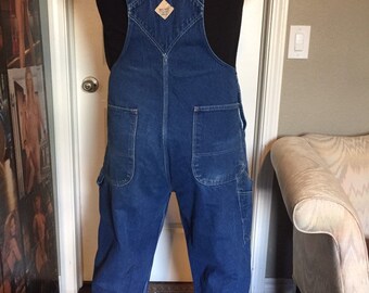 パンツ 1970s BIGMAC Square Bak overalls Vintage 70's Big Mac Men's Blue Jean Square Bak BIB Overalls