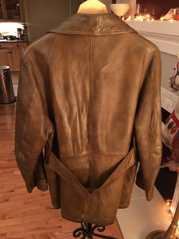 SKM Made In Seattle Vintage Brown Tan Leather But… - image 6