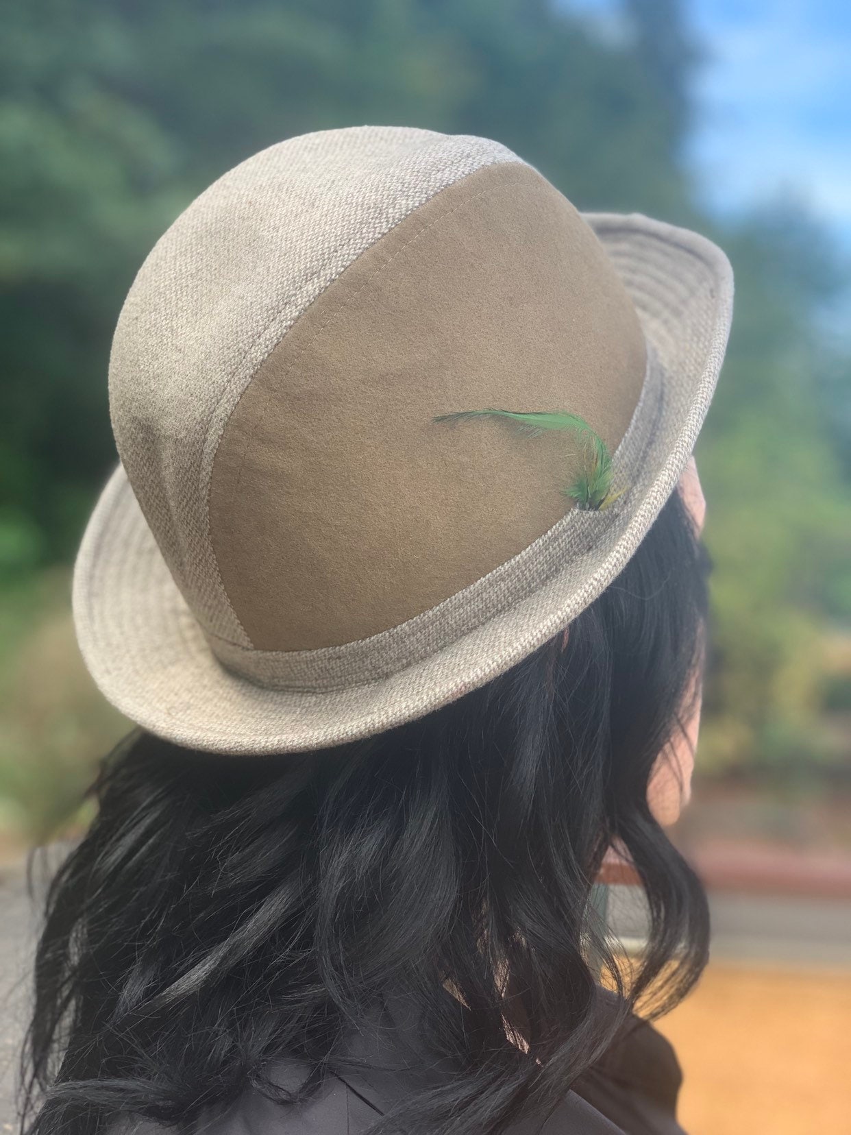 Vintage Tan Brown Wool Fedora Hunting 