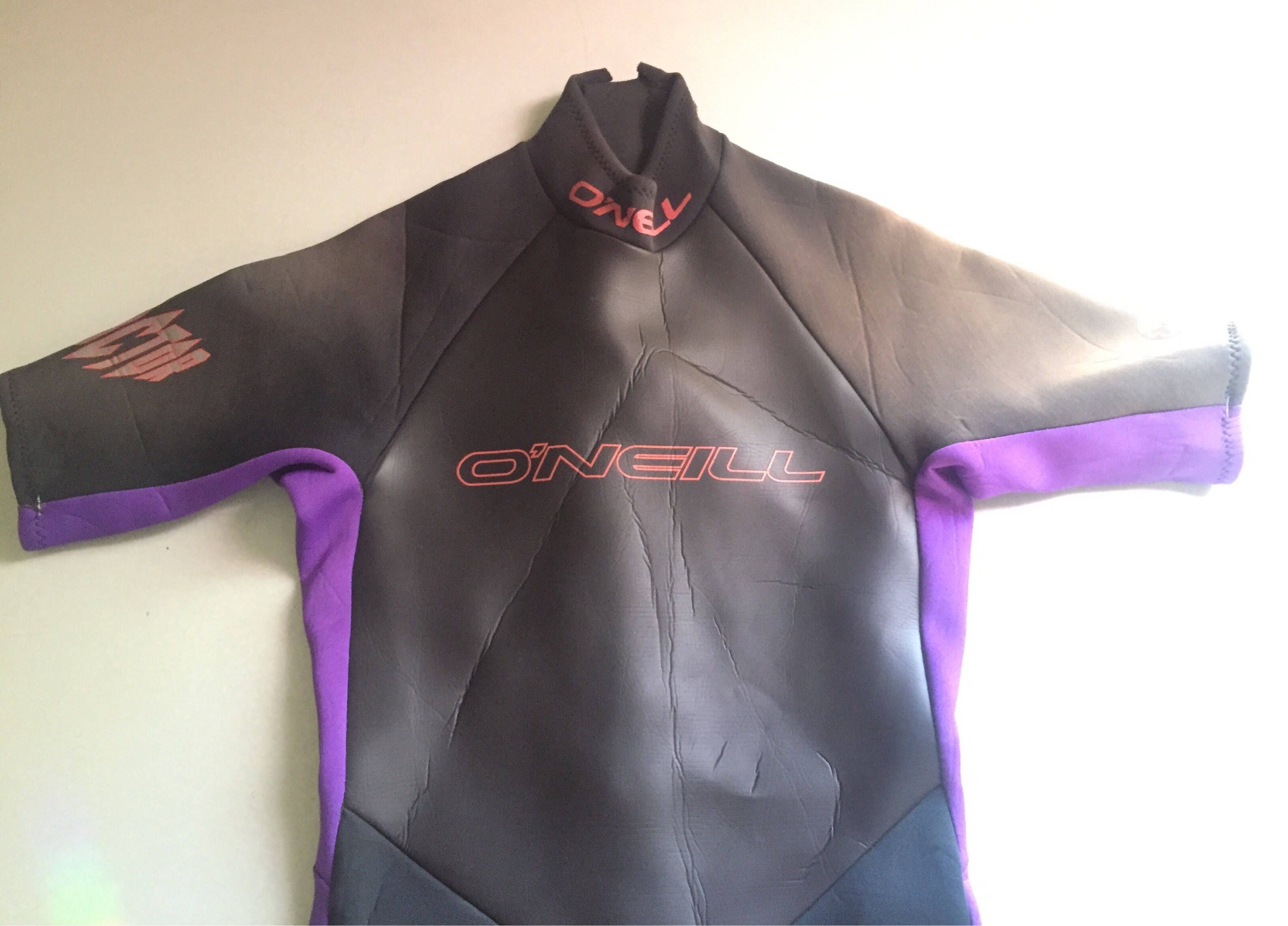 Retro 1990's Vintage O'neill Reactor Purple and Black Shorty