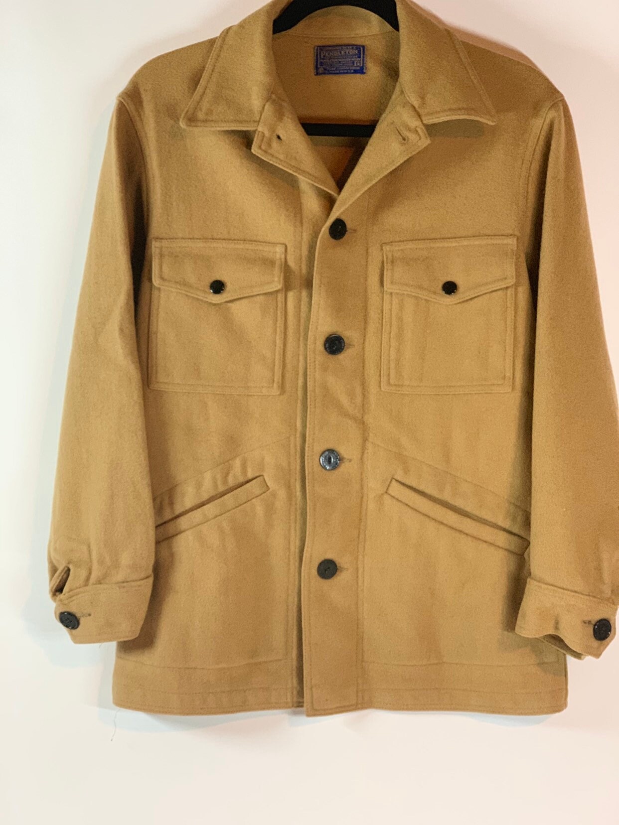 Vintage Pendleton Coat Field Jacket Peacoat Short Wool Size Men s