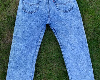 Vintage Levi's W36 X L30 501 1980's Stone Wash Blue Original