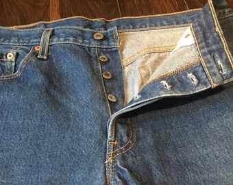 Vintage Levi's W36 X L34 501 Original Riveted Blue Jeans Men's