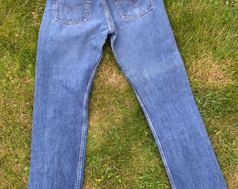 Vintage Levi's W31 X L32 Original Riveted 501 Blue Jeans Made in