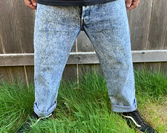 Vintage Levi's W36 X L30 501 1980's Stone Wash Blue Original