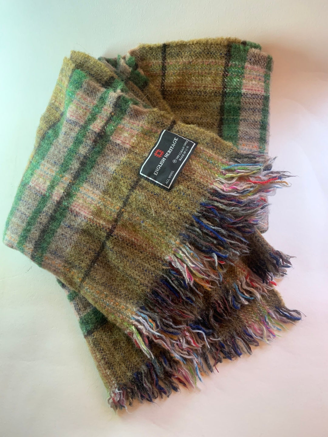 Vintage English Heritage All Wool Shawl Throw - Etsy