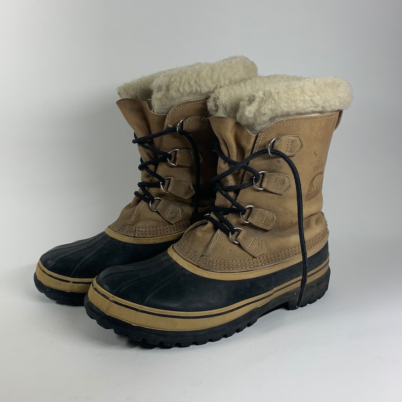 sorel men's caribou wool lined boots
