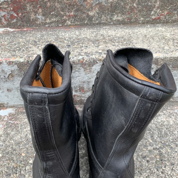 Vintage 2012 Bates Army Navy Black Leather Safety Boots E21508A Men\'s Size 9.5 R Bates boots mens 9.5 - Gem main image 2