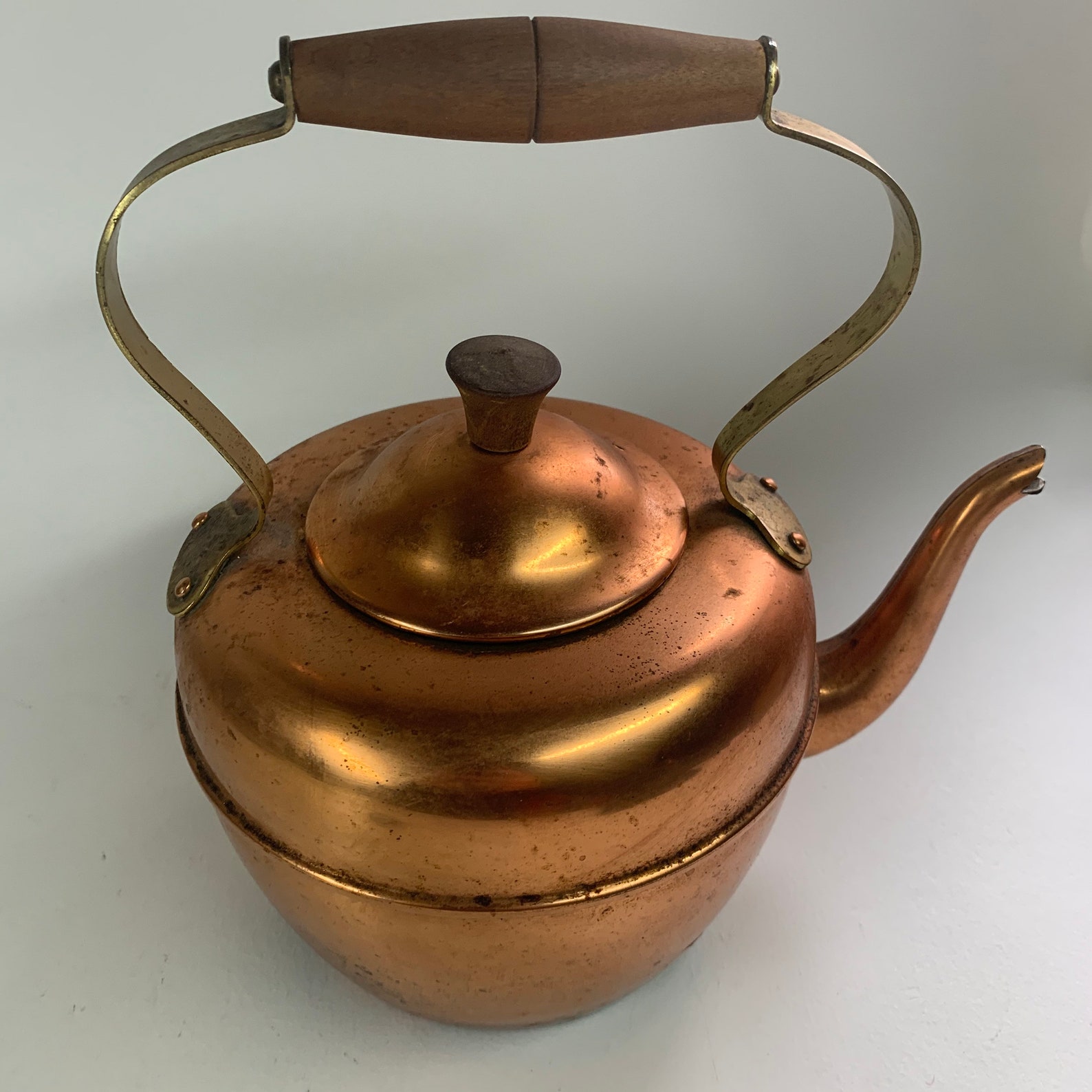 Vintage Copral Copper Tea Kettle Stove Top Coffee Tea Maker Etsy