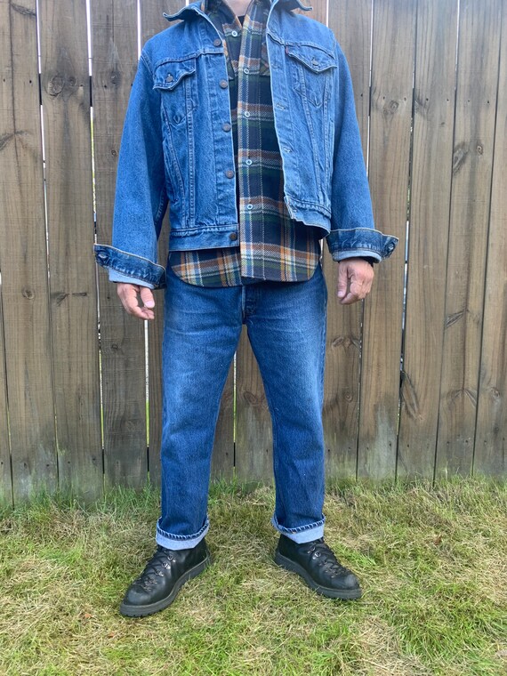 Vintage Levi's W35 X L30 Original Riveted 501 Blue Jeans Made in