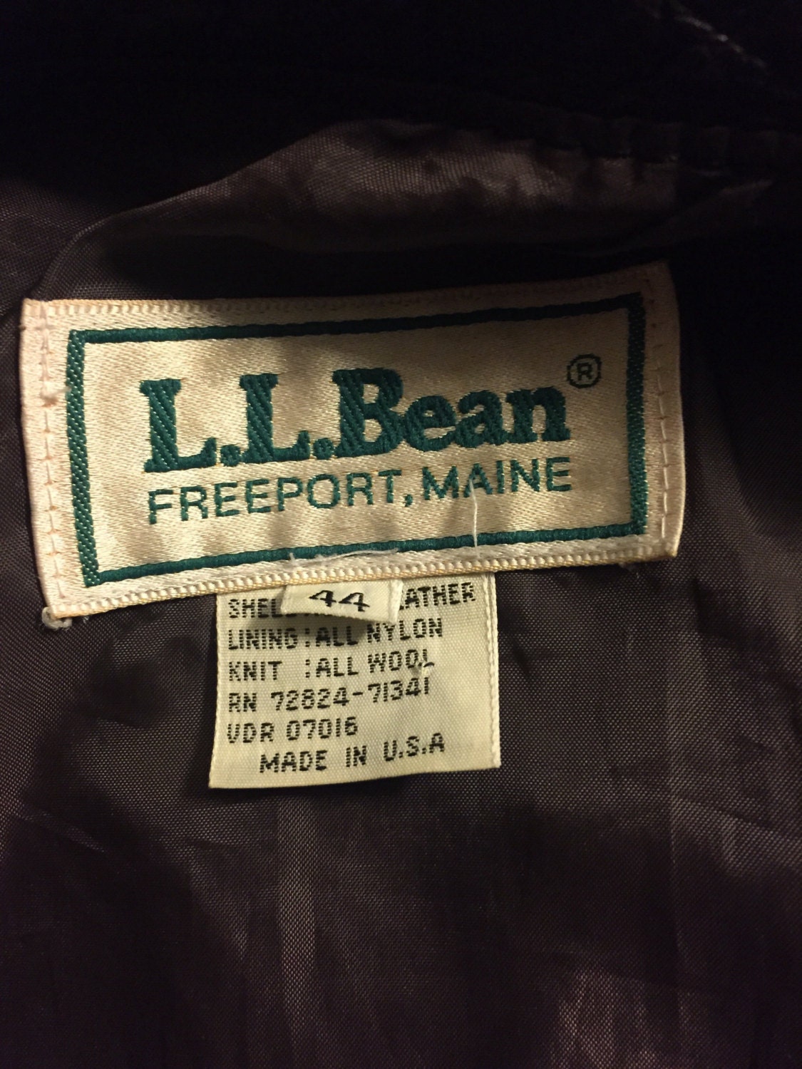 【高い素材】 Brown Bean L. L. Vintage Leather Jacket Motercycle Bomber アウトドア寝具