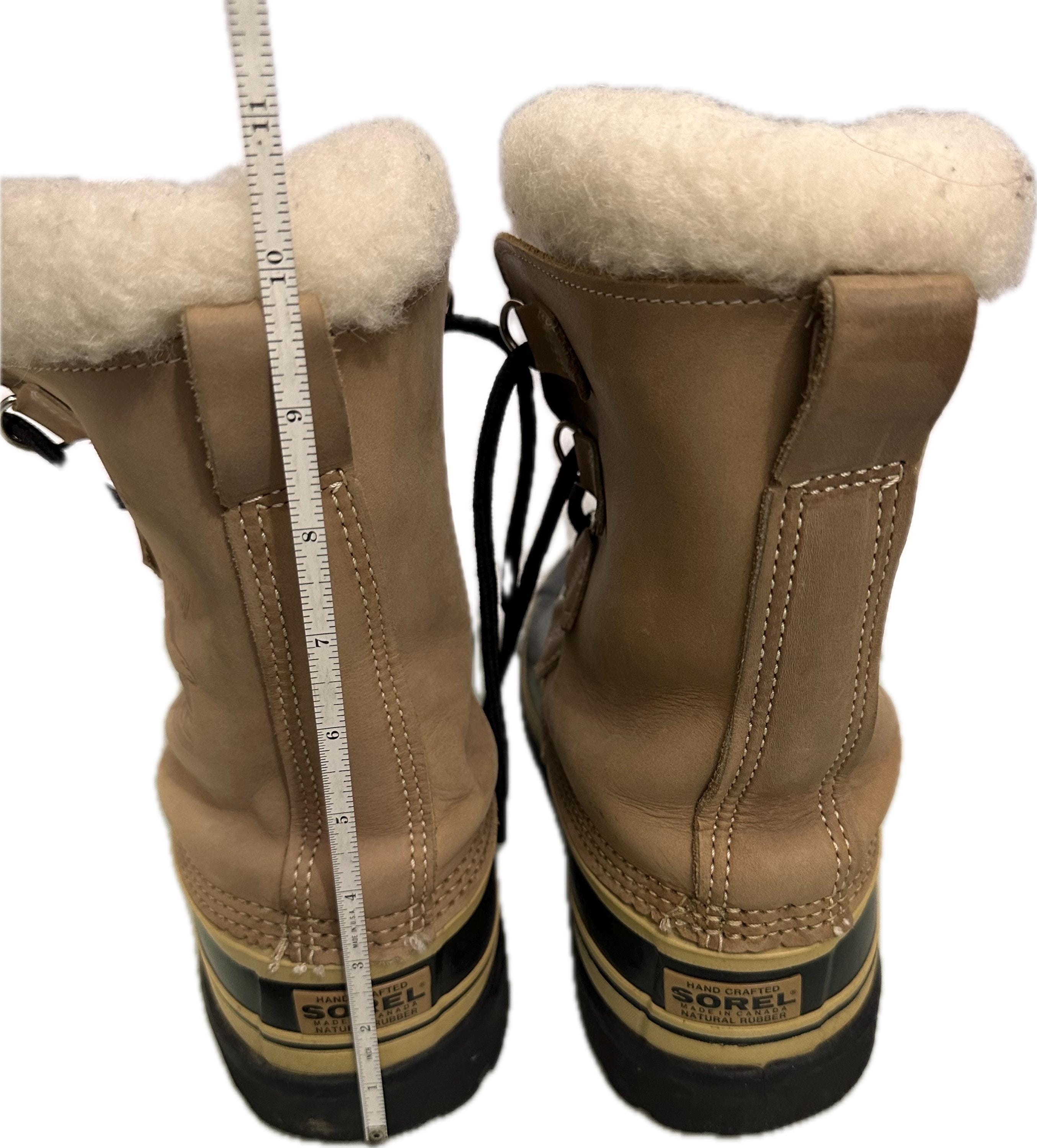 Sorel Snowcat Cream Nylon Rubber Winter Snow Boots M 7‎ W 9 Made in Canada Sorel M Men main image 2