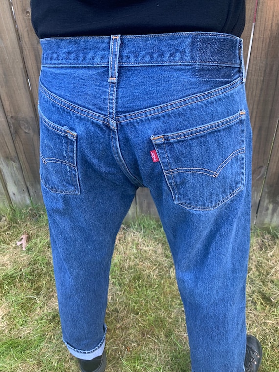 Vintage Levi's W35 x L30 Original Riveted 501 Blu… - image 4