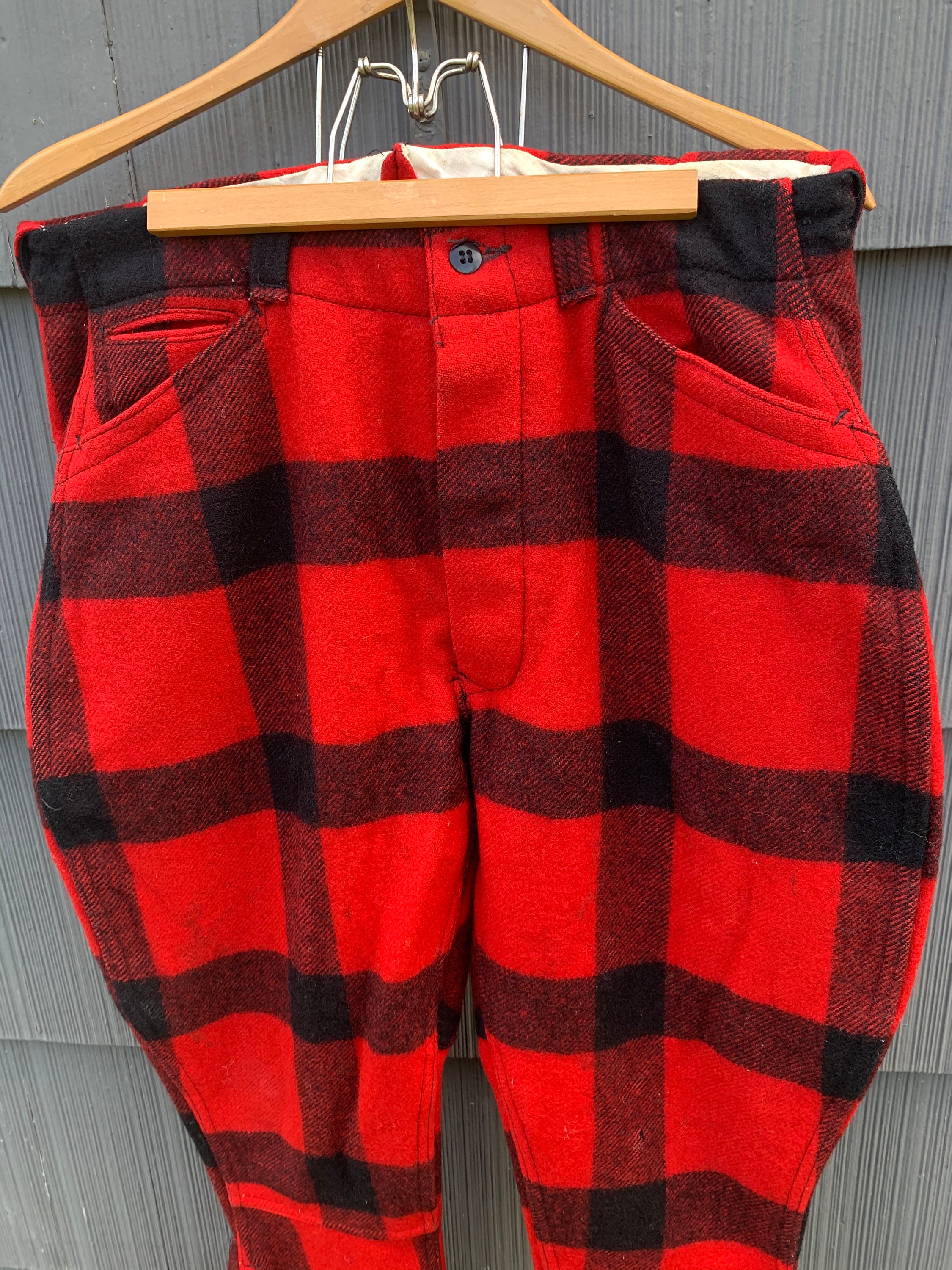 Vintage Hirsch-weiss White Stage 1920s Red and Black Wool Hunting ...