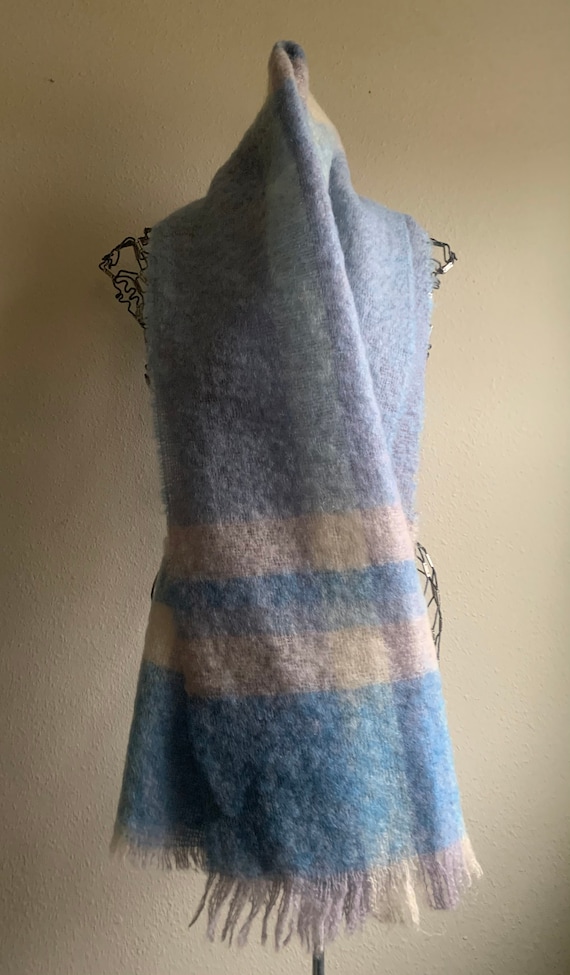 Vintage St. Michael Scottish Mohair Wool Scarf