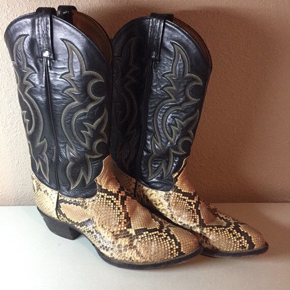tony lama python skin boots