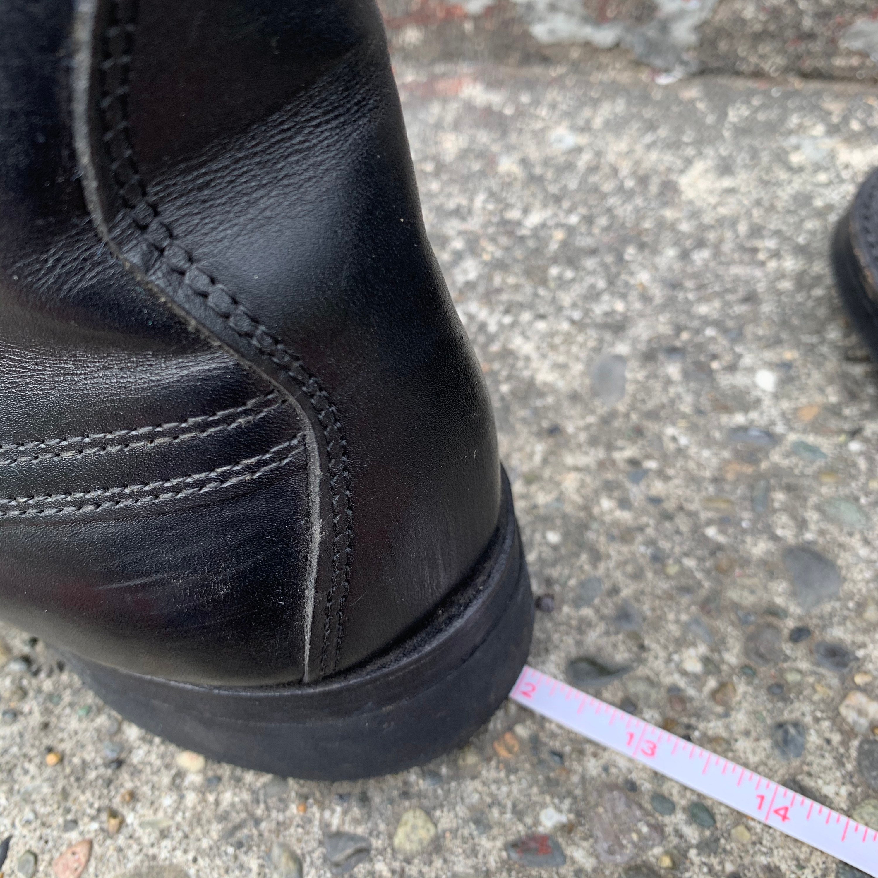 Vintage Addison 68232 Classic Men Black Leather Lace-Up Boots Sz 13R mfg 3/3/90 Vintage Men main image 4