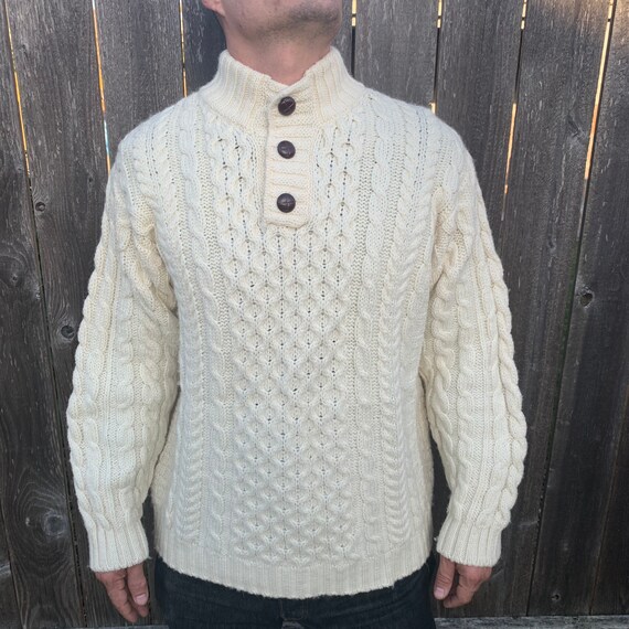 mens three button sweater