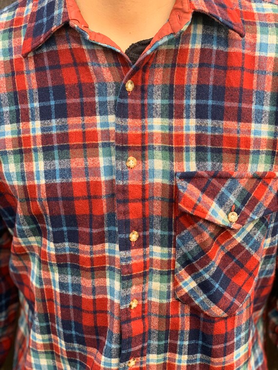 Vintage Chemise boutonnée en flanelle de laine Pendleton - France