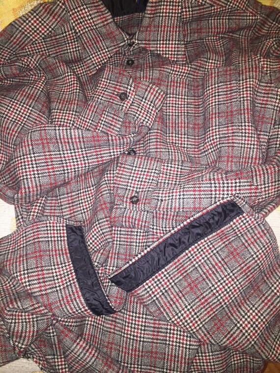 Pendleton Vintage Red and Withe Plaid Button Up M… - image 7