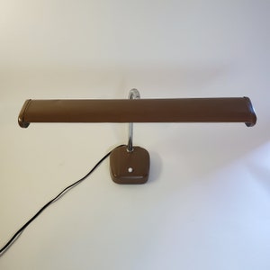 Vintage Industrial Midcentury Modern Metal Table Desk Office Accent Gooseneck Lamp Light