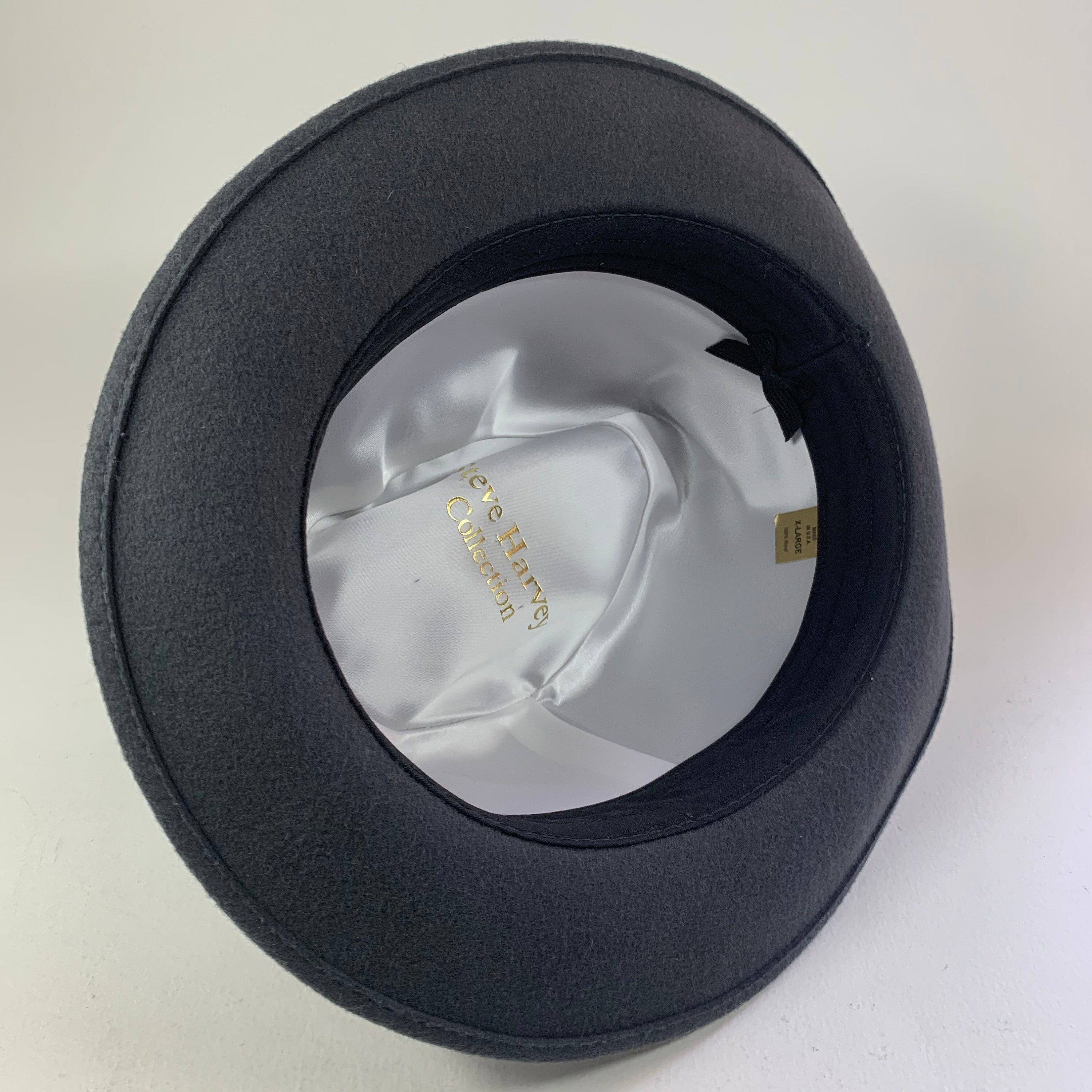 Grey Wool Felt Fedora Hat 