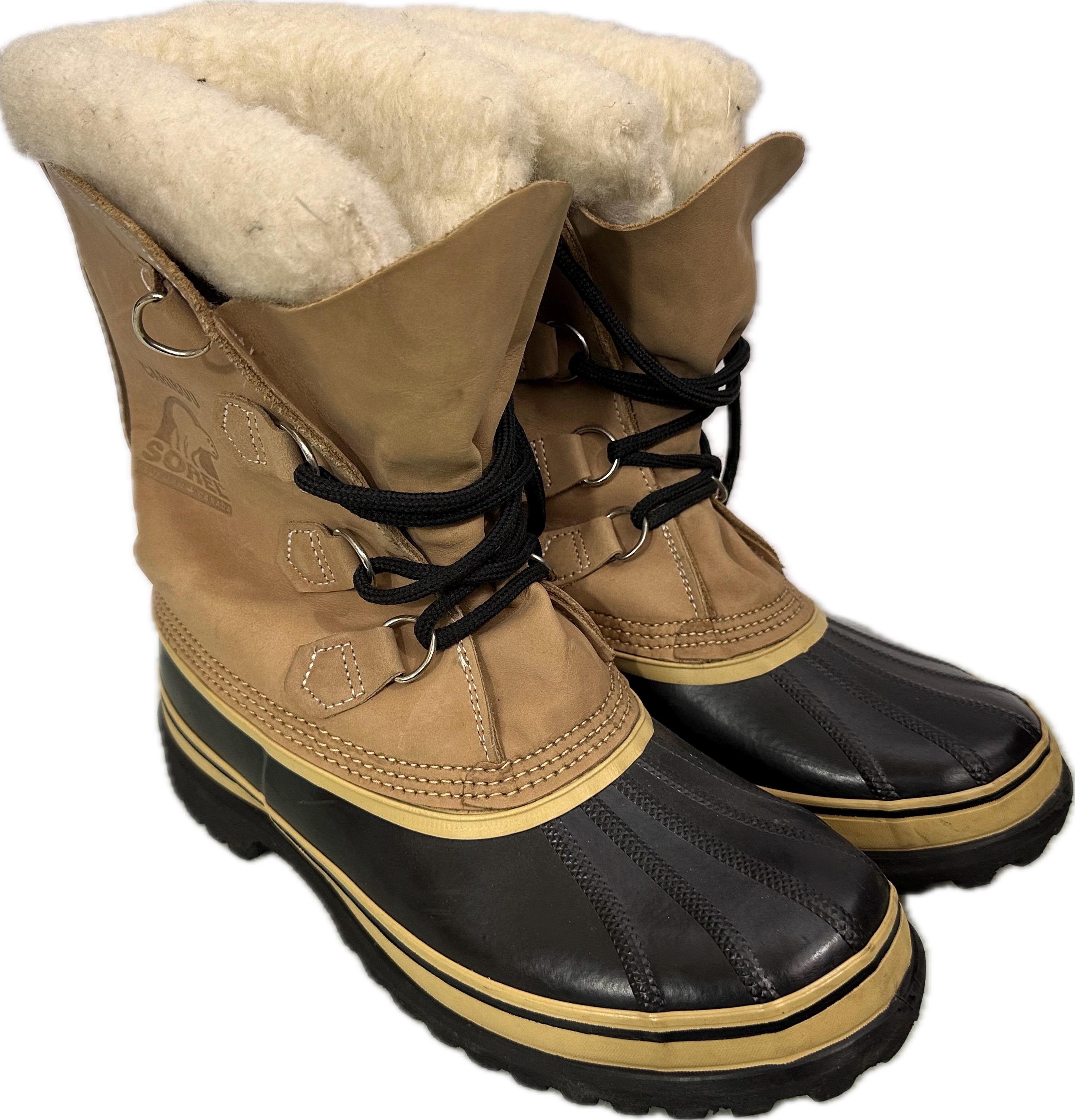 Vintage Sorel Caribou Synthetic Sherling Lined Rain Boots 