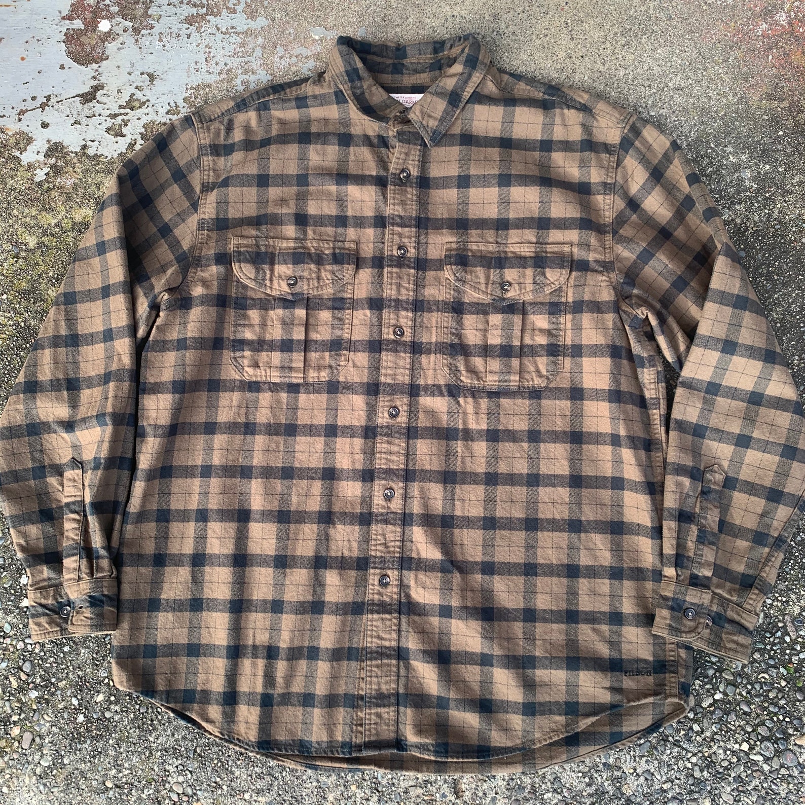 Vintage Filson Otter Green Black Plaid Flannel Cotton Button - Etsy