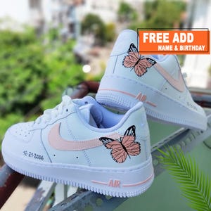 Custom Air Force 1 Shoes for Women – Personalized Hand Painted Butterfly Art