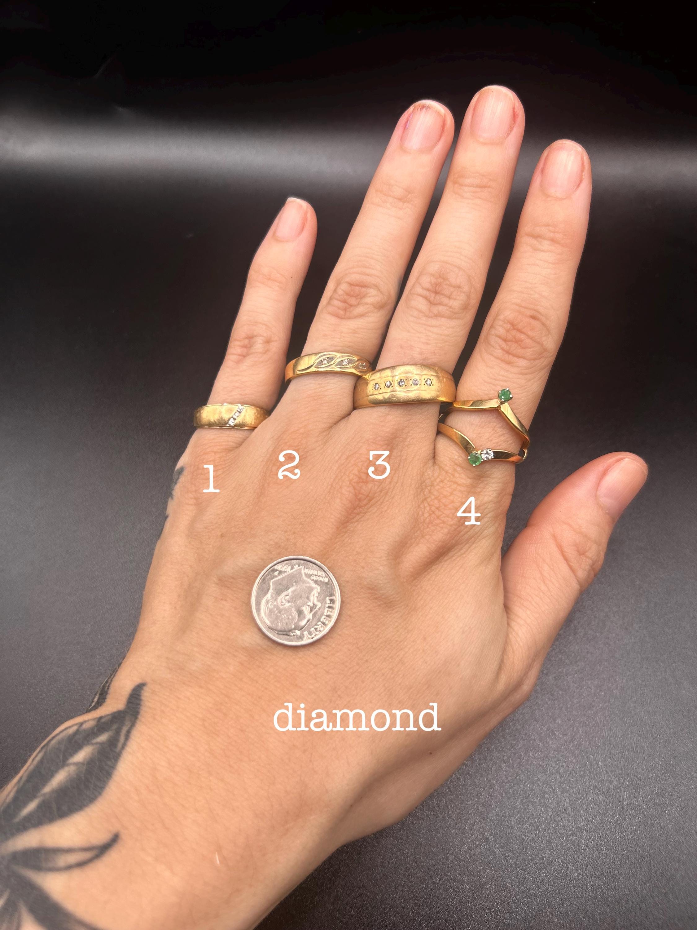 Estate Stackable 14k Diamond Gold Mixed Rings Bands - 7/3/25 - LOT EE