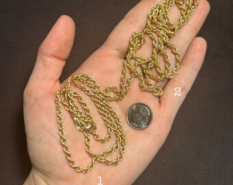 Estate Stackable 14k Gold Mixed Chain Necklaces - 3/27/24 - LOT D