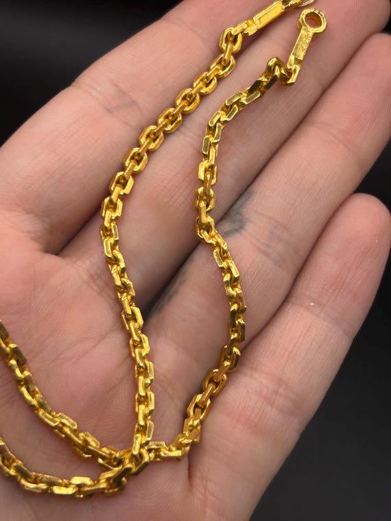 Estate Stackable 22k Gold Mixed Chains Necklaces … - image 6