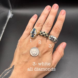 Estate Stackable 14k Gold Mixed Diamond Rings Bands - 6/8 - LOT S