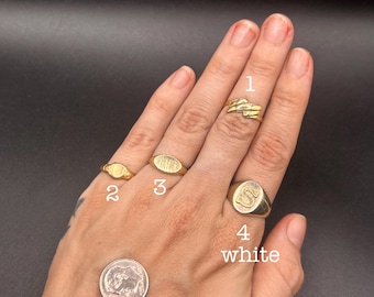 Estate Stackable 14k Gold Mixed Rings Bands - 5/14 - LOT O