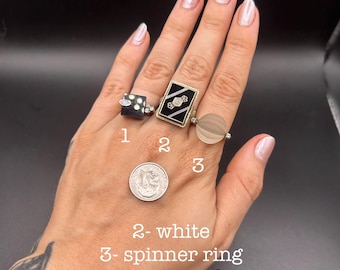 Estate Stackable 14k Gold Mixed Diamond Rings Bands - 6/2 - LOT Q