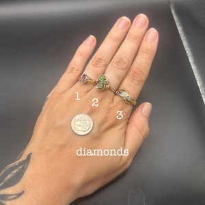 Estate Stackable 10k Gold Mixed Diamond Rings Bands - 6/19 - LOT S