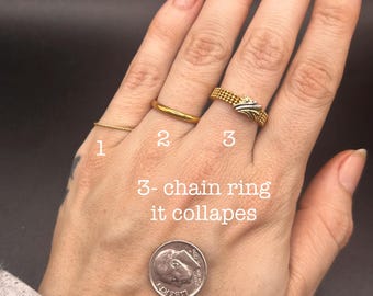 Estate Stackable 18k Gold Mixed Rings Bands- 3/27/26 - LOT T