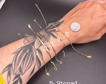 Estate Stackable 14k Gold Mixed Bracelets - 5/1 - LOT N