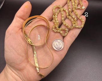 Estate Stackable 14k Gold Mixed Chain Necklaces - 3/26/26 - LOT E