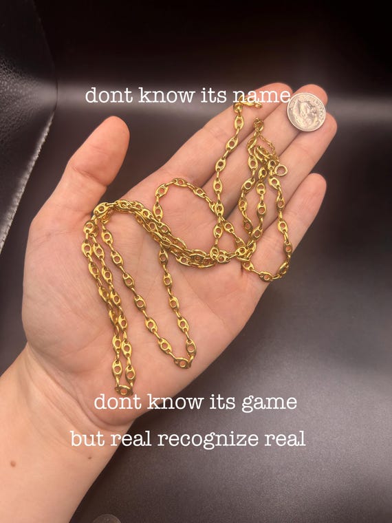 Estate Stackable 18k Gold Mixed Chains Necklaces … - image 1